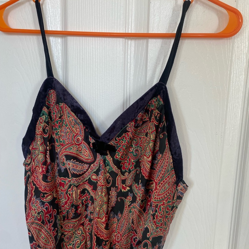 100% silk paisley slip dress